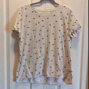 3/$20 Yessica Polka dot and Heart print tee